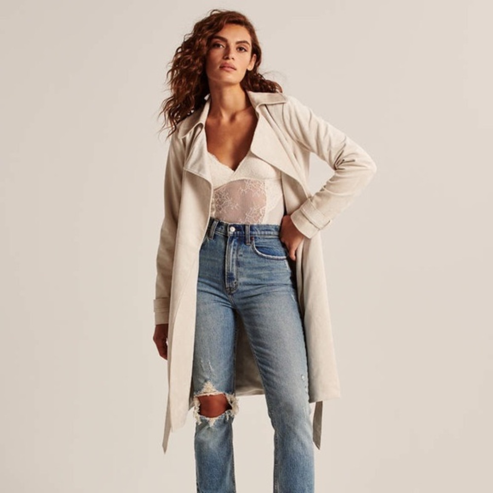 Brand new never worn vegan suede coat from Abercrombie!!